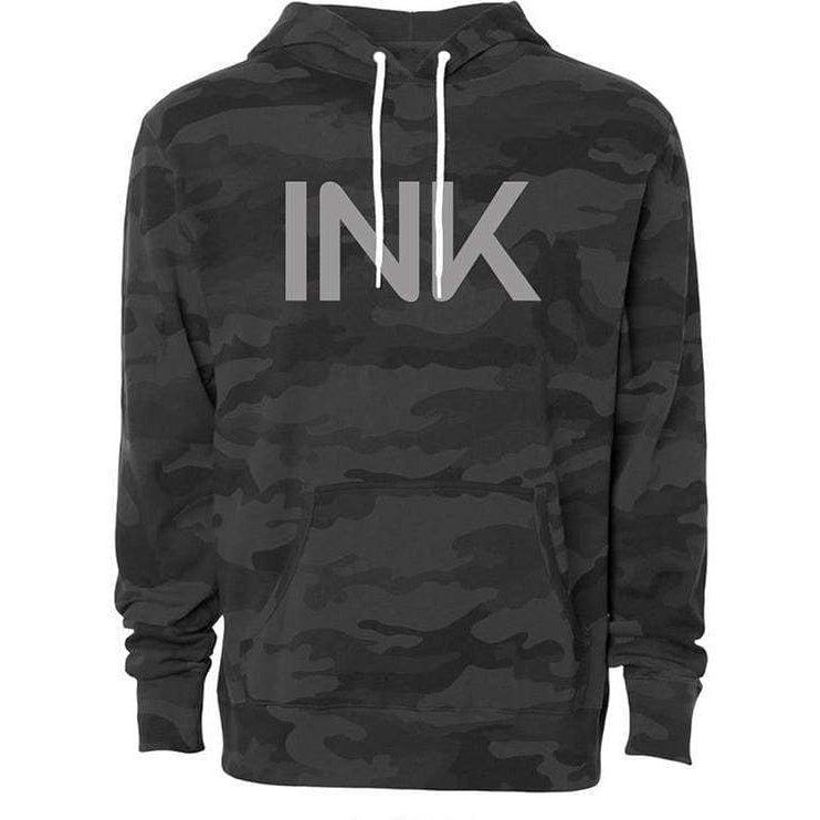 InkAddict INK Black Camo Unisex Pullover Hoodie