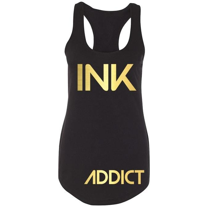 INK Gold Women's Black Racerback Tank