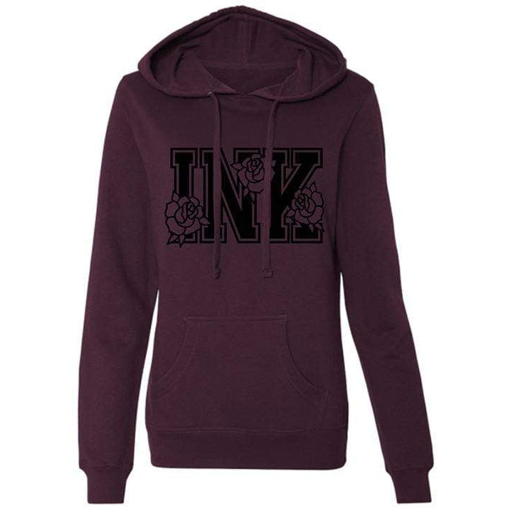 INK Roses Women's Blackberry Pullover Hoodie