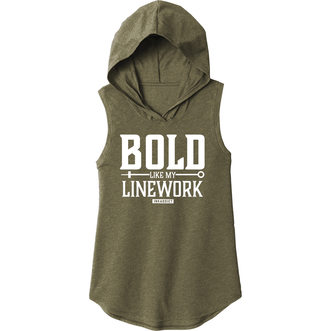 Bold Like My Line Work Sleeveless Hoodie Tee