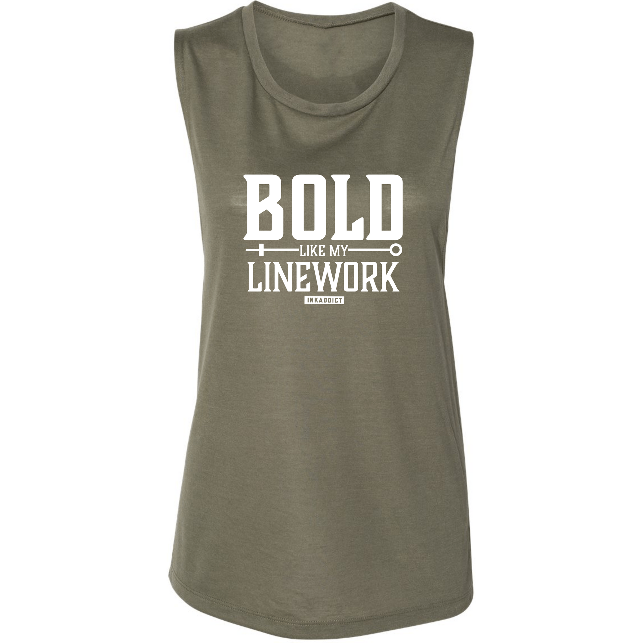 Bold Like My Line Work Women's Muscle Tank