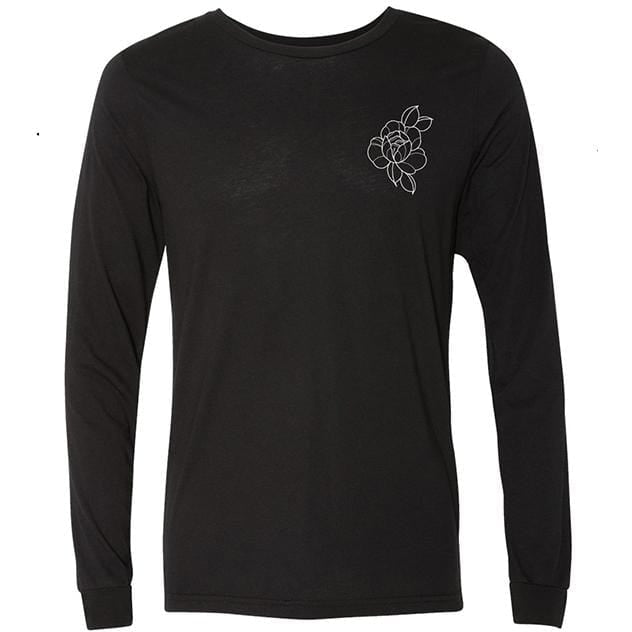 Campbell Heart Unisex Black Long Sleeve Tee