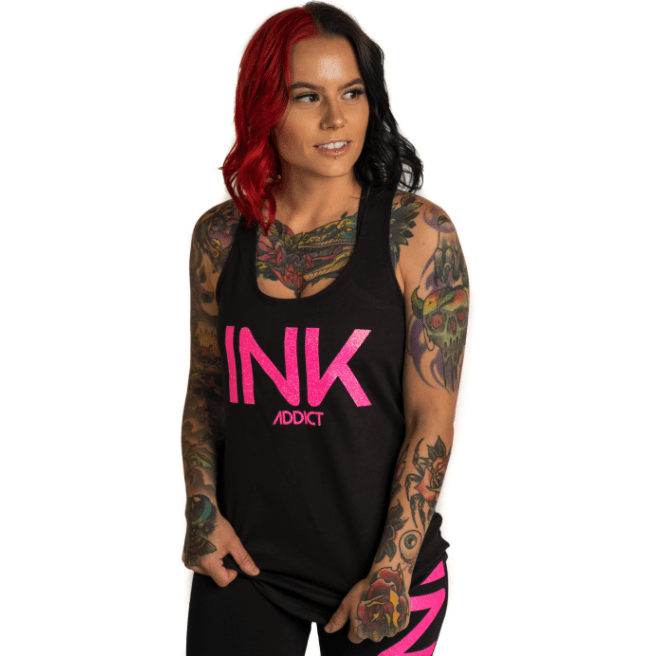 INK III Glitter Women's Black Racerback Tank