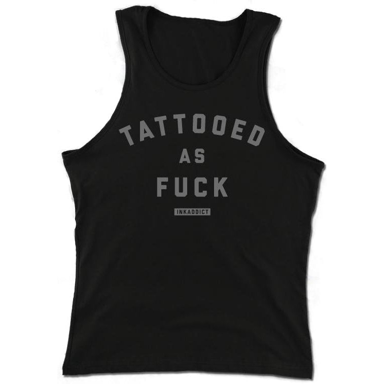 Tattooed As Fuck Men's Black Tank