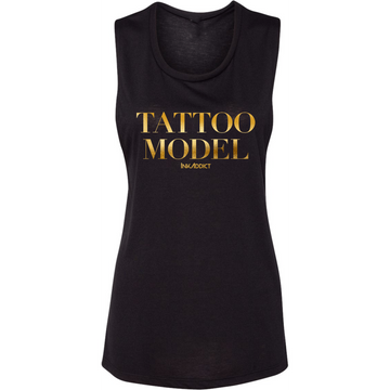 Tattoo Model Gold Women's Muscle Tank