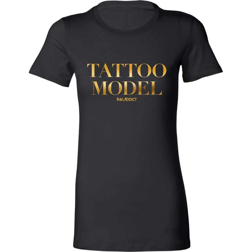Tattoo Model Gold Women's Slim Fit Tee
