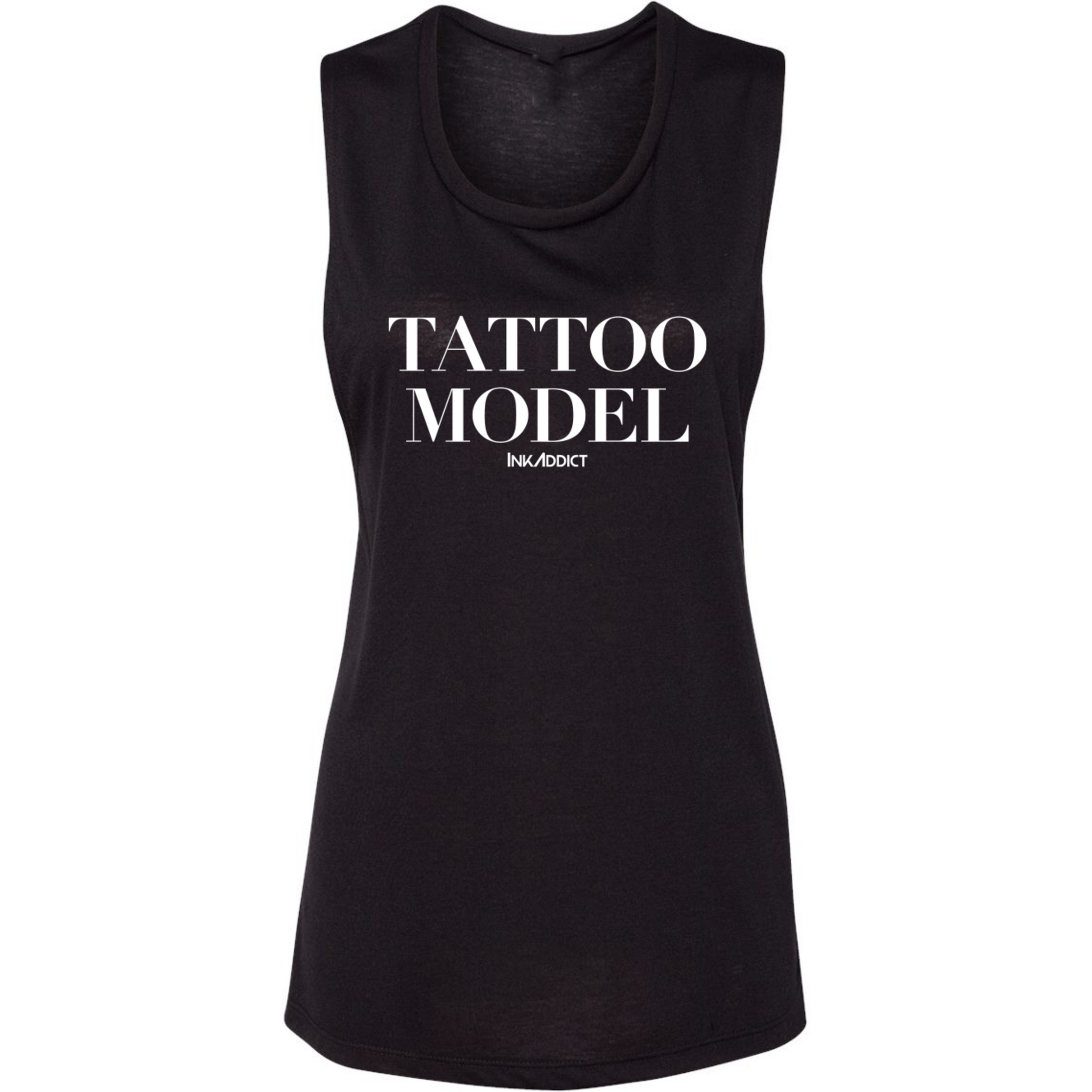 Tattoo Model Black Women's Muscle Tank