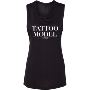 Tattoo Model Black Women's Muscle Tank