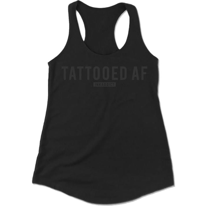 Tattooed AF Women's Black Racerback Tank