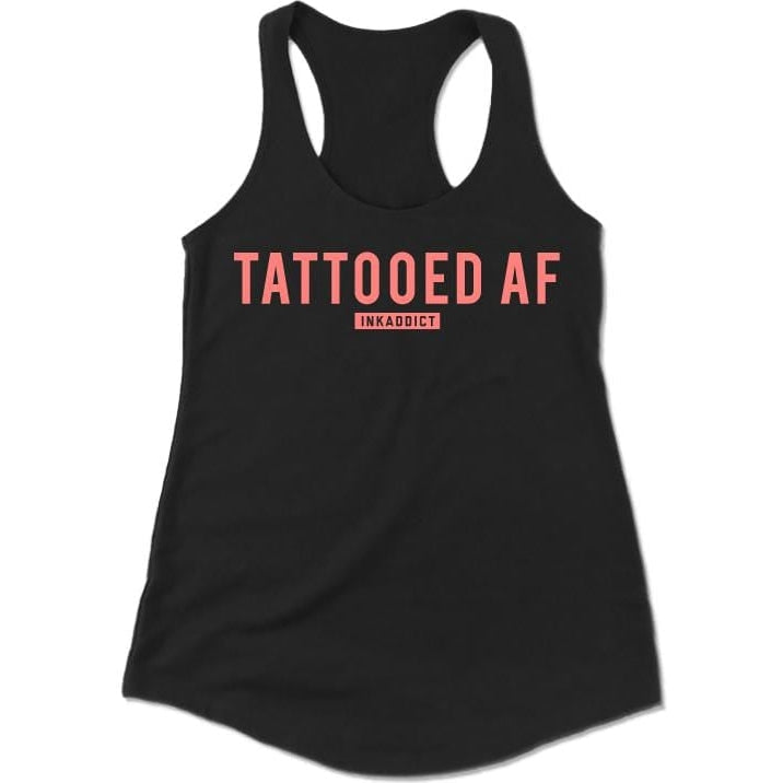 Tattooed AF Women's Black Racerback Tank