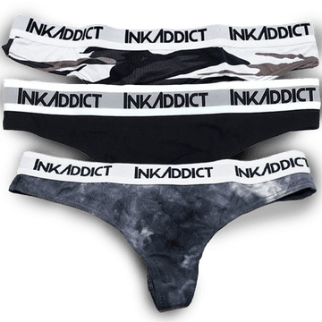 InkAddict Women's Thong 3 Pack