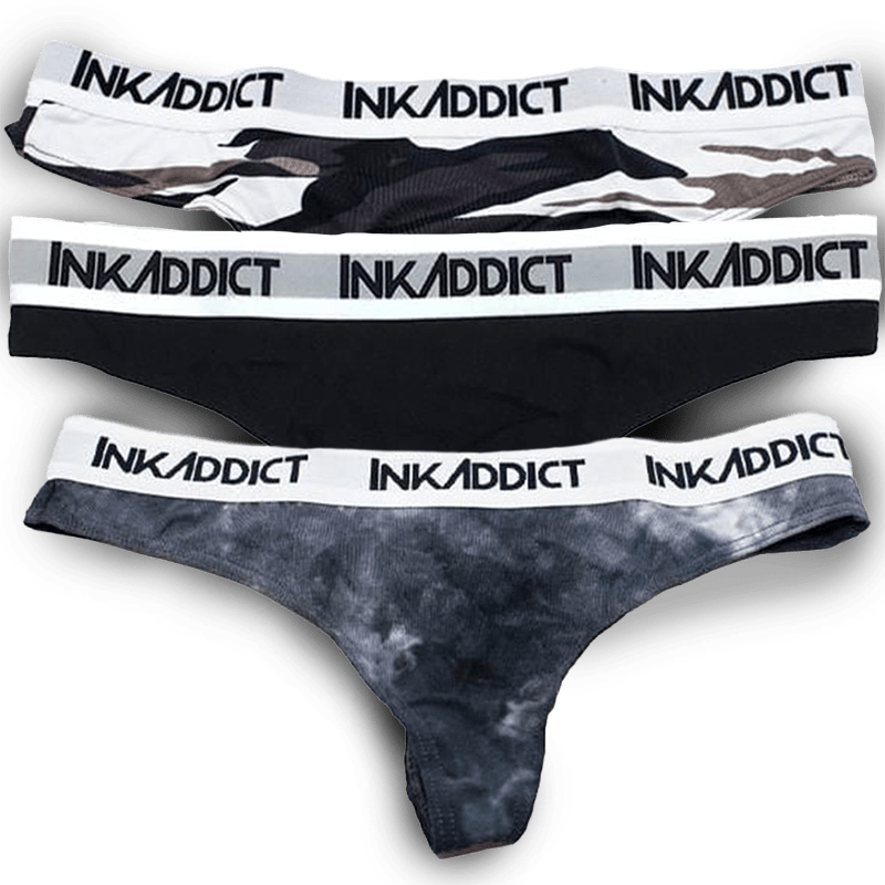 InkAddict Women's Thong 3 Pack