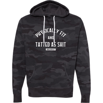 Physically Fit Unisex Black Camo Pullover