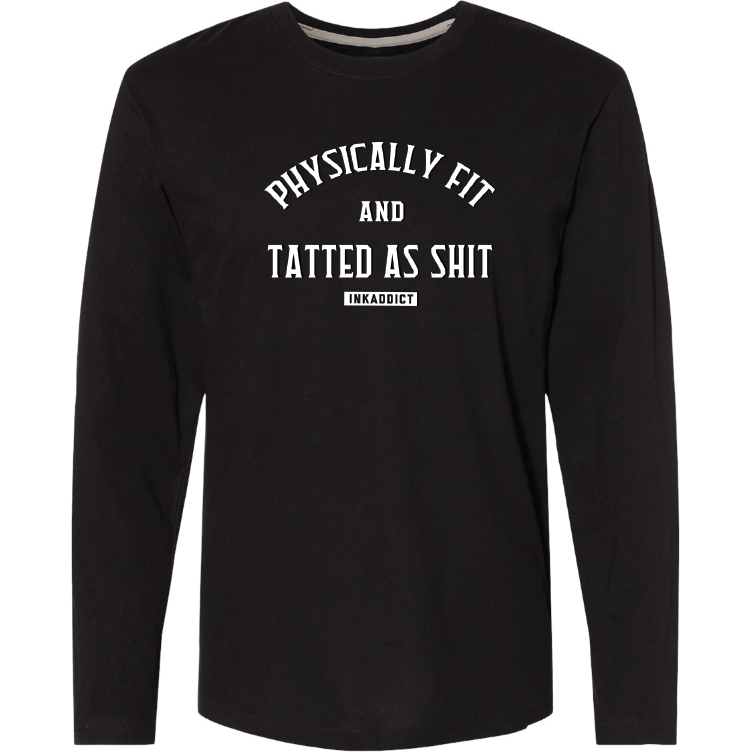 Physically Fit Unisex Black Long Sleeve Tee