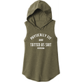 Physically Fit Women's Military Green Sleeveless Hooded Tank