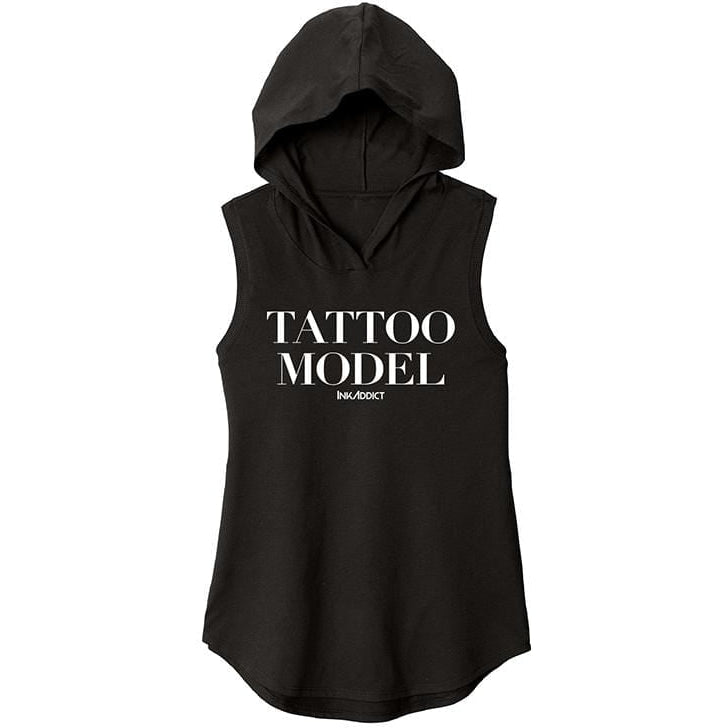 Tattoo Model Sleeveless Hoodie Tee
